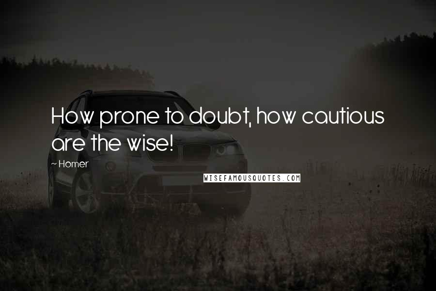 Homer Quotes: How prone to doubt, how cautious are the wise!