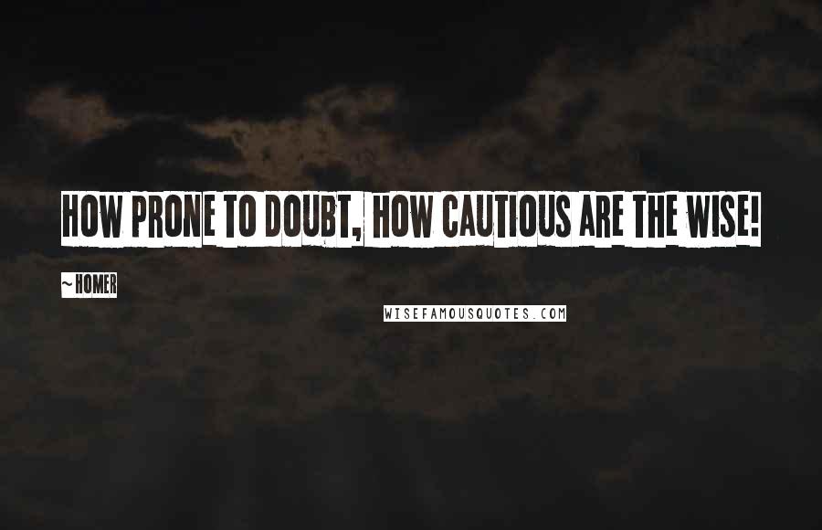 Homer Quotes: How prone to doubt, how cautious are the wise!