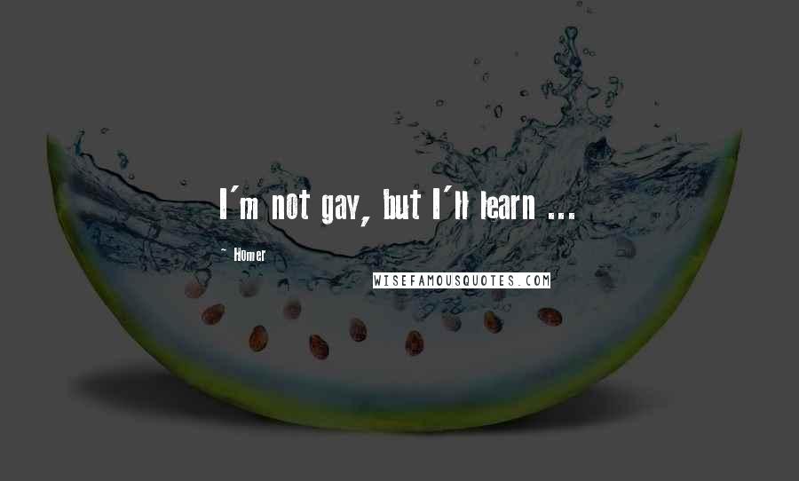 Homer Quotes: I'm not gay, but I'll learn ...