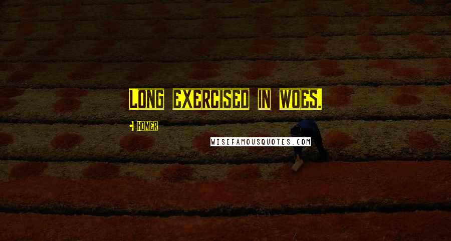 Homer Quotes: Long exercised in woes.