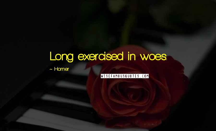 Homer Quotes: Long exercised in woes.