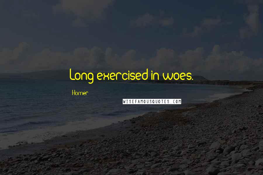 Homer Quotes: Long exercised in woes.