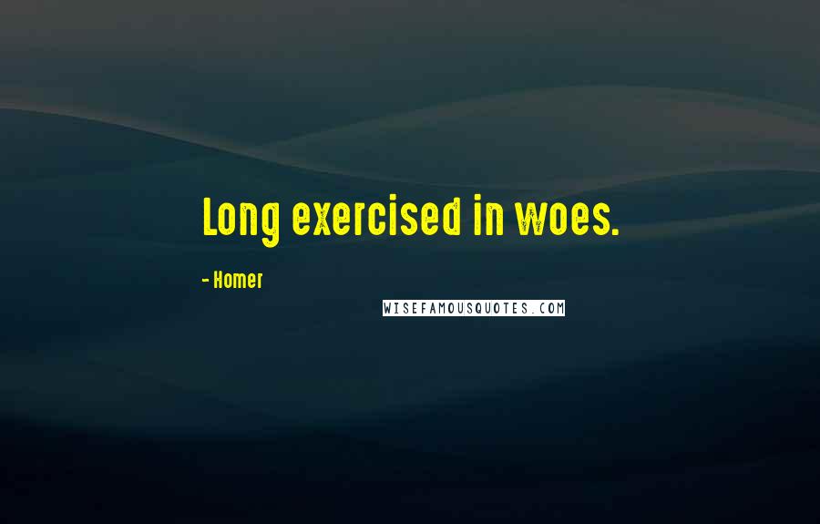 Homer Quotes: Long exercised in woes.