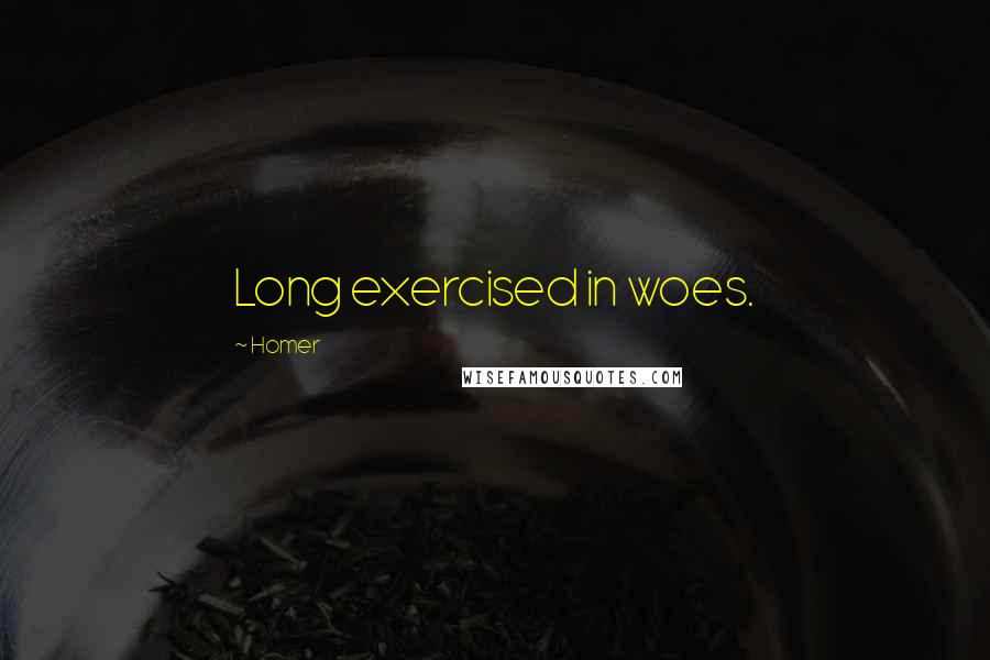 Homer Quotes: Long exercised in woes.