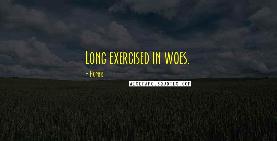 Homer Quotes: Long exercised in woes.