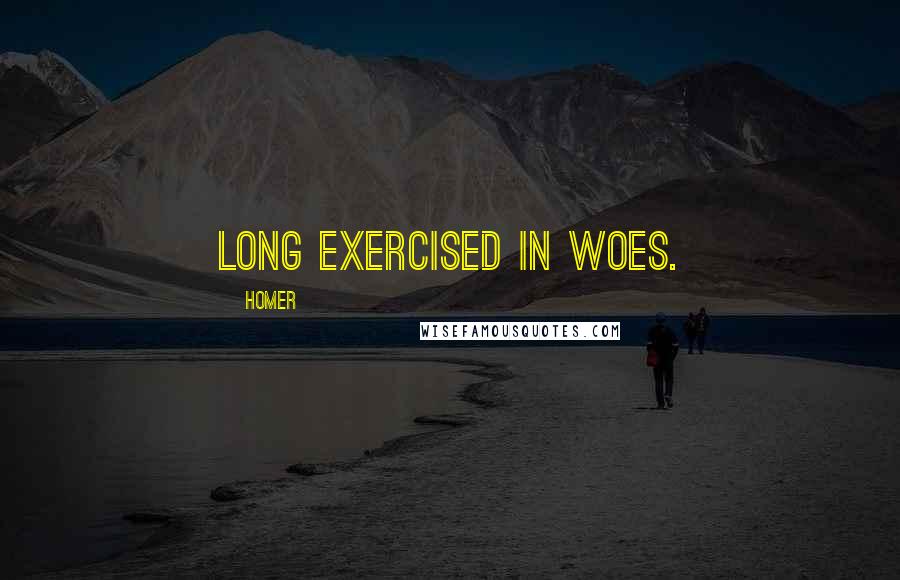 Homer Quotes: Long exercised in woes.