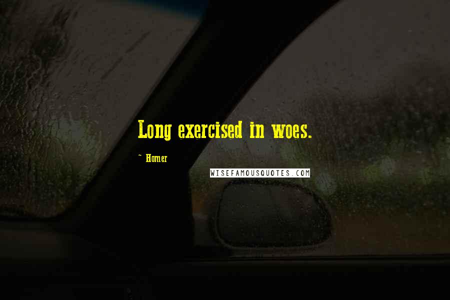 Homer Quotes: Long exercised in woes.