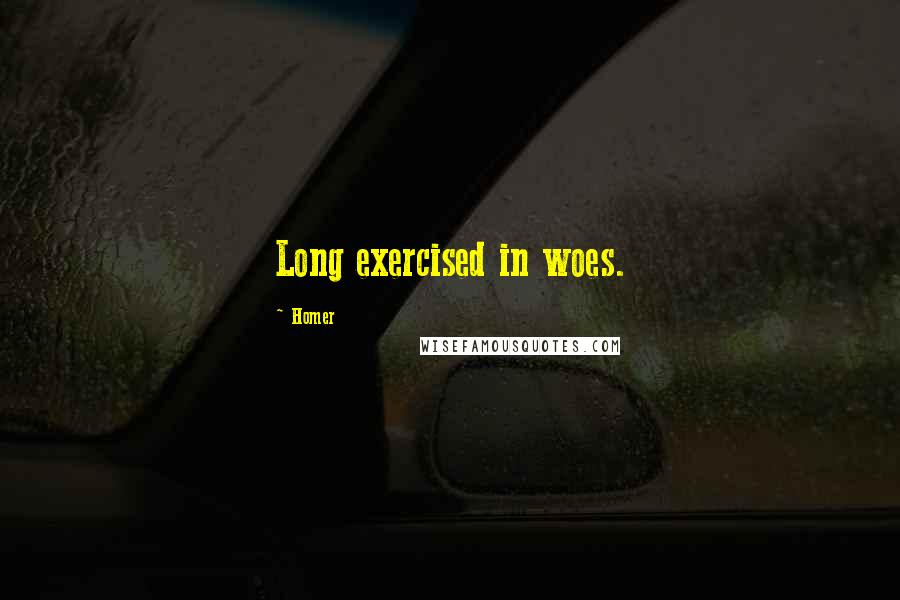 Homer Quotes: Long exercised in woes.