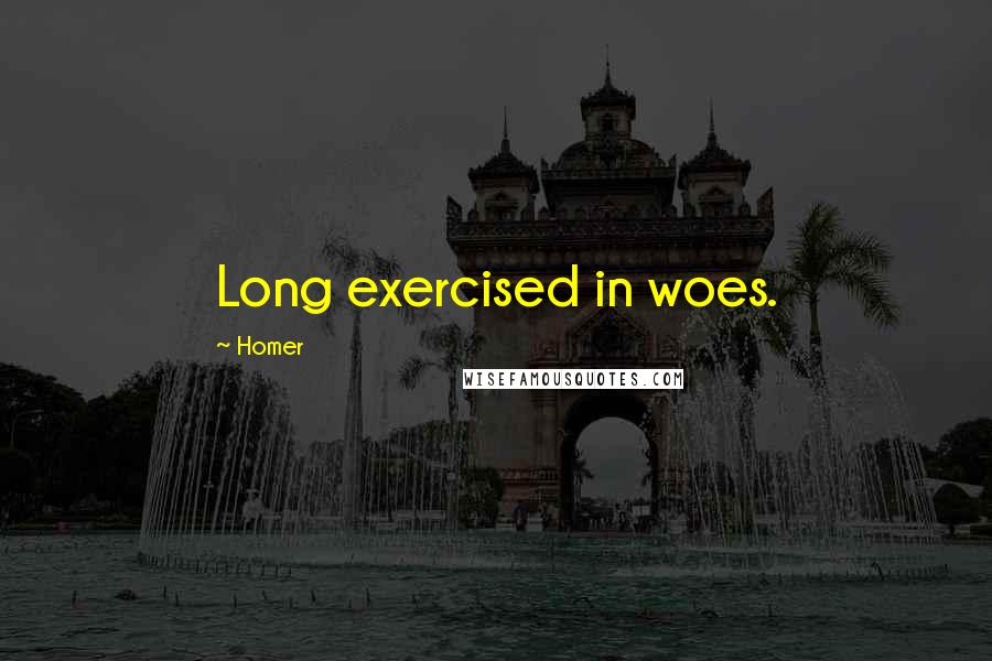 Homer Quotes: Long exercised in woes.