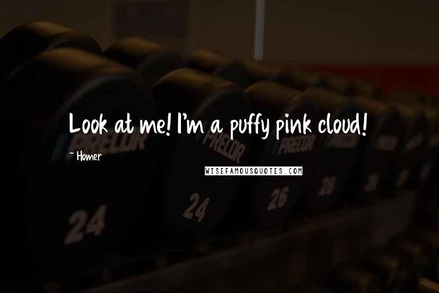 Homer Quotes: Look at me! I'm a puffy pink cloud!