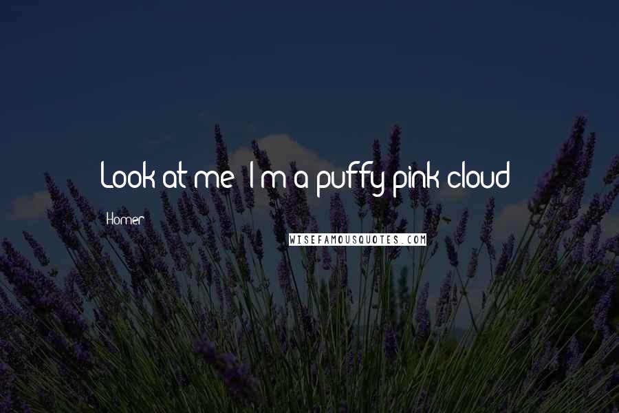 Homer Quotes: Look at me! I'm a puffy pink cloud!
