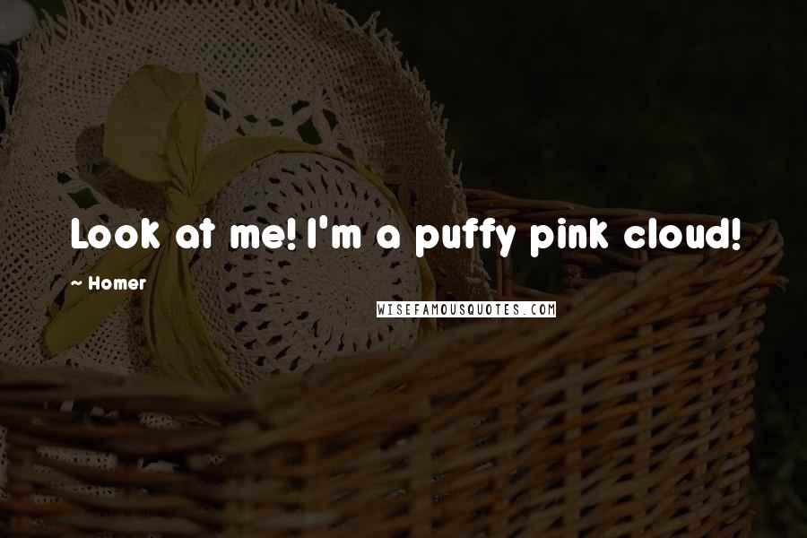 Homer Quotes: Look at me! I'm a puffy pink cloud!