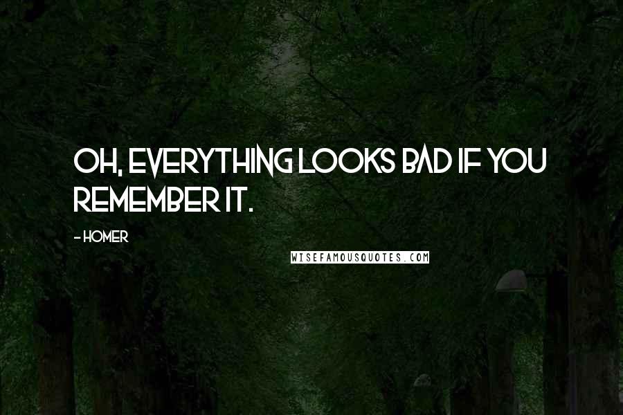 Homer Quotes: Oh, everything looks bad if you remember it.