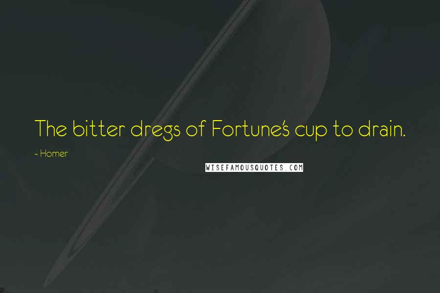 Homer Quotes: The bitter dregs of Fortune's cup to drain.