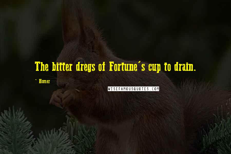 Homer Quotes: The bitter dregs of Fortune's cup to drain.