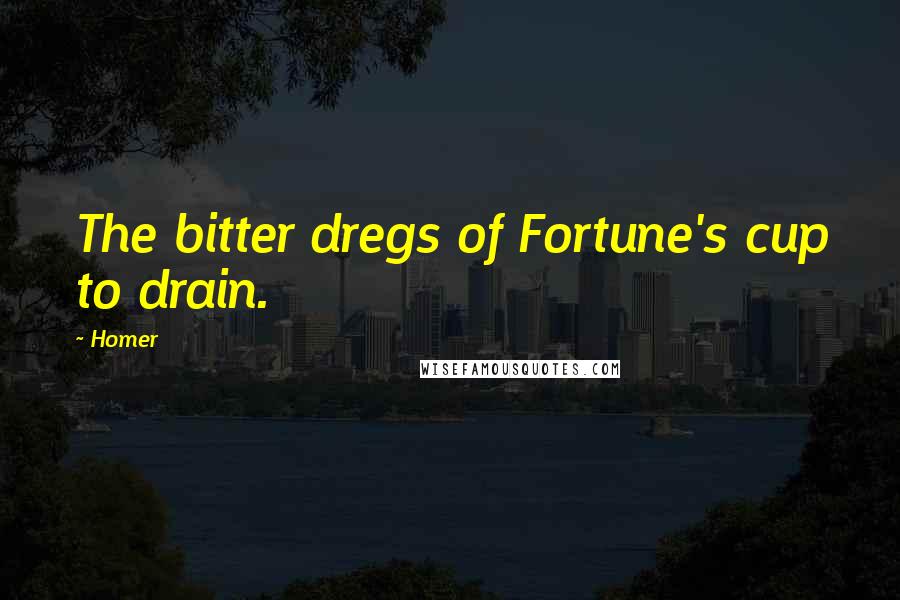 Homer Quotes: The bitter dregs of Fortune's cup to drain.