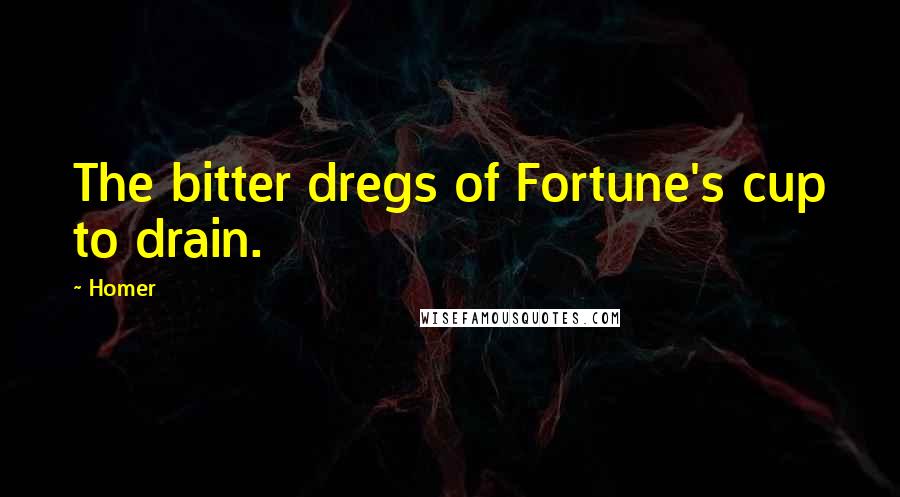 Homer Quotes: The bitter dregs of Fortune's cup to drain.