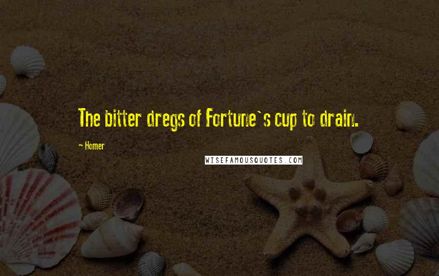 Homer Quotes: The bitter dregs of Fortune's cup to drain.