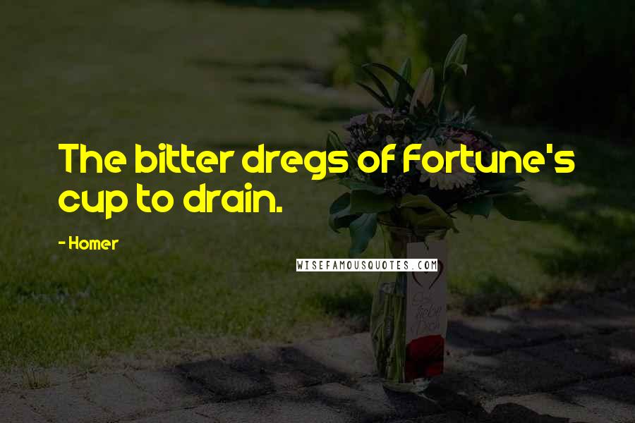 Homer Quotes: The bitter dregs of Fortune's cup to drain.