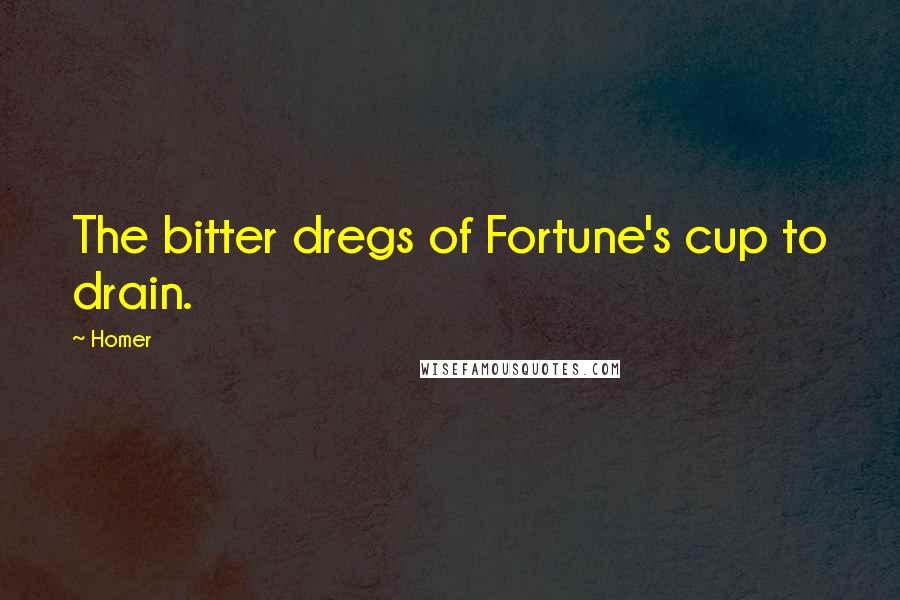 Homer Quotes: The bitter dregs of Fortune's cup to drain.