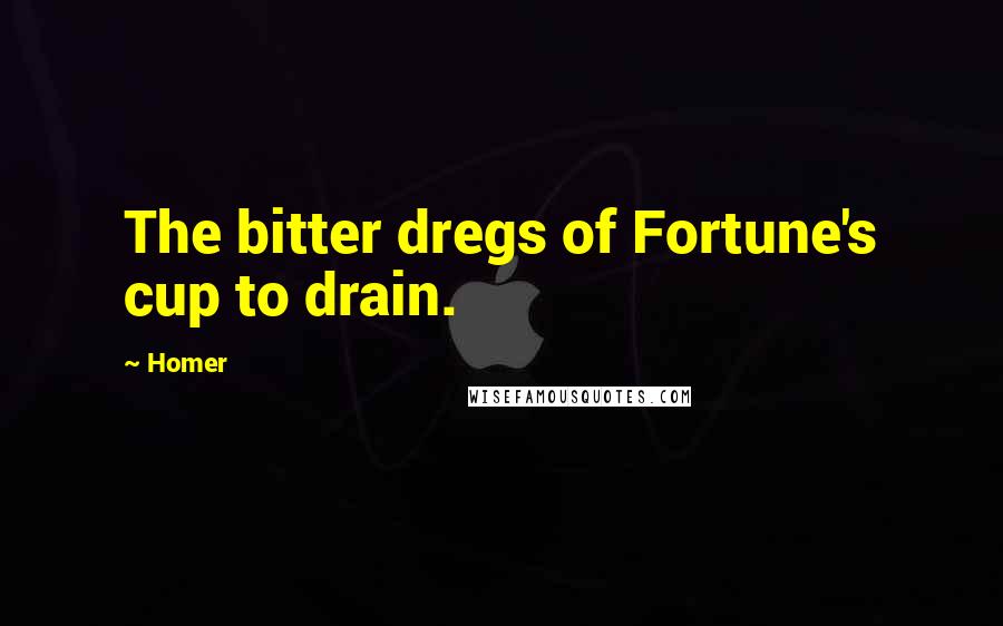 Homer Quotes: The bitter dregs of Fortune's cup to drain.
