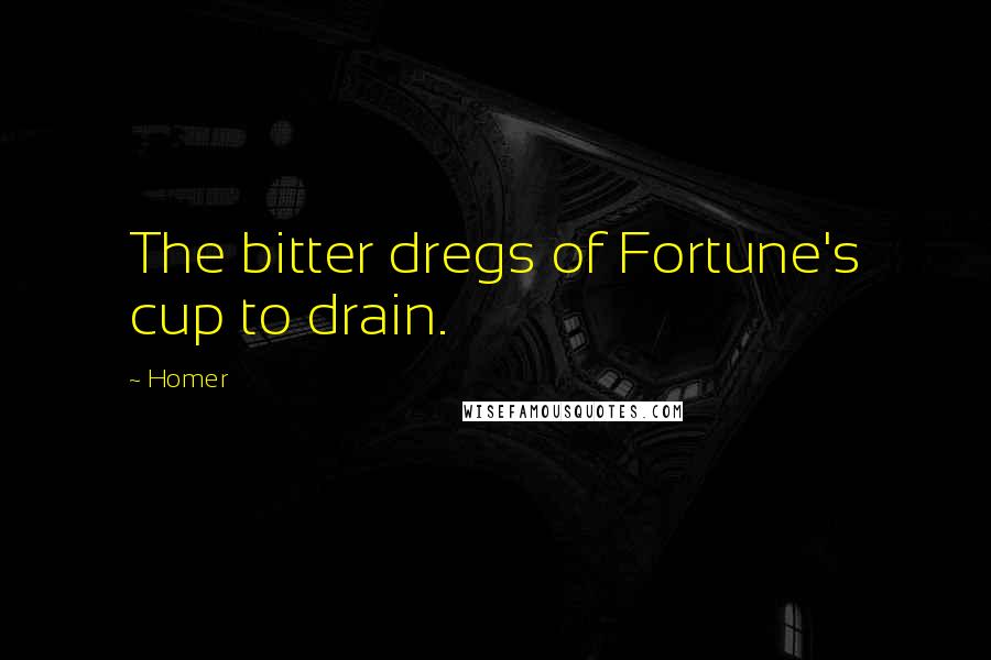 Homer Quotes: The bitter dregs of Fortune's cup to drain.