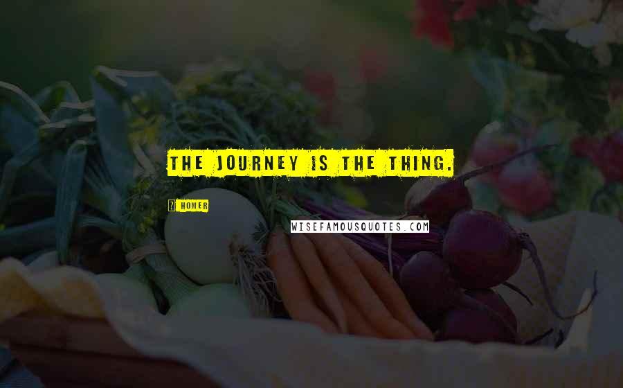 Homer Quotes: The journey is the thing.