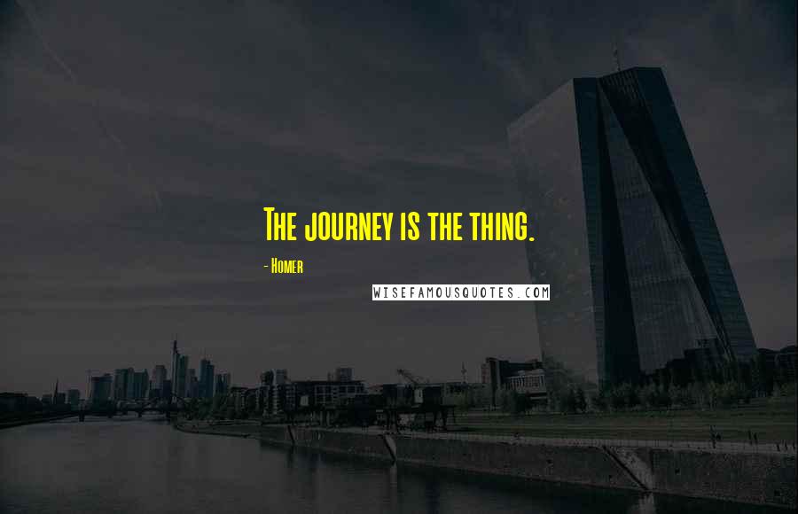 Homer Quotes: The journey is the thing.