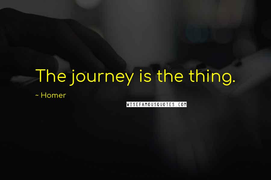 Homer Quotes: The journey is the thing.