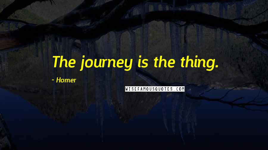 Homer Quotes: The journey is the thing.