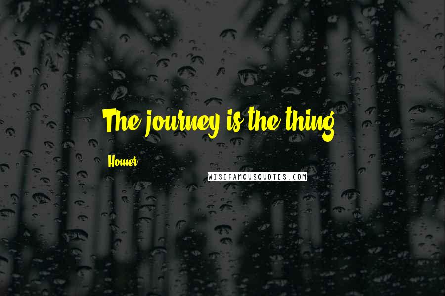 Homer Quotes: The journey is the thing.