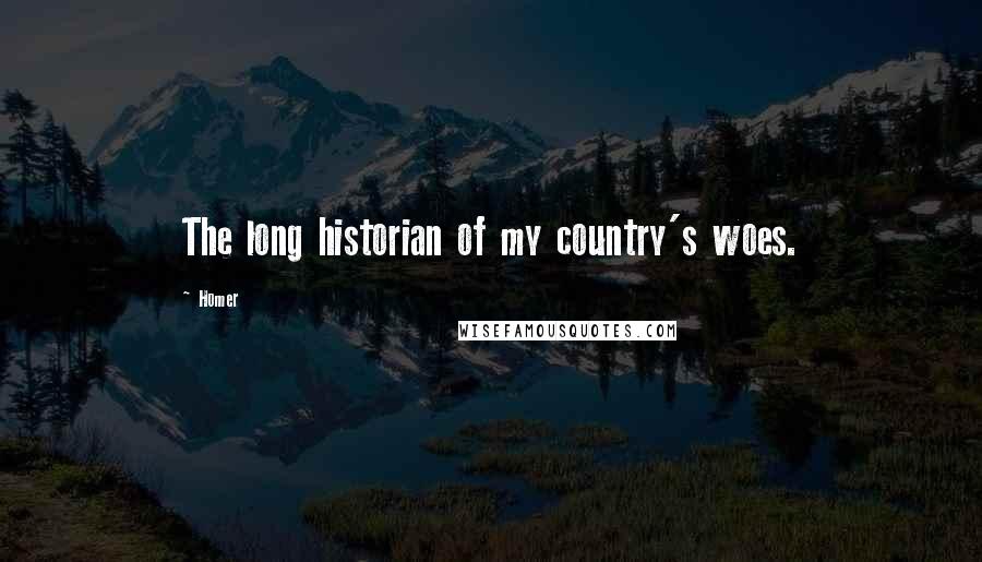 Homer Quotes: The long historian of my country's woes.