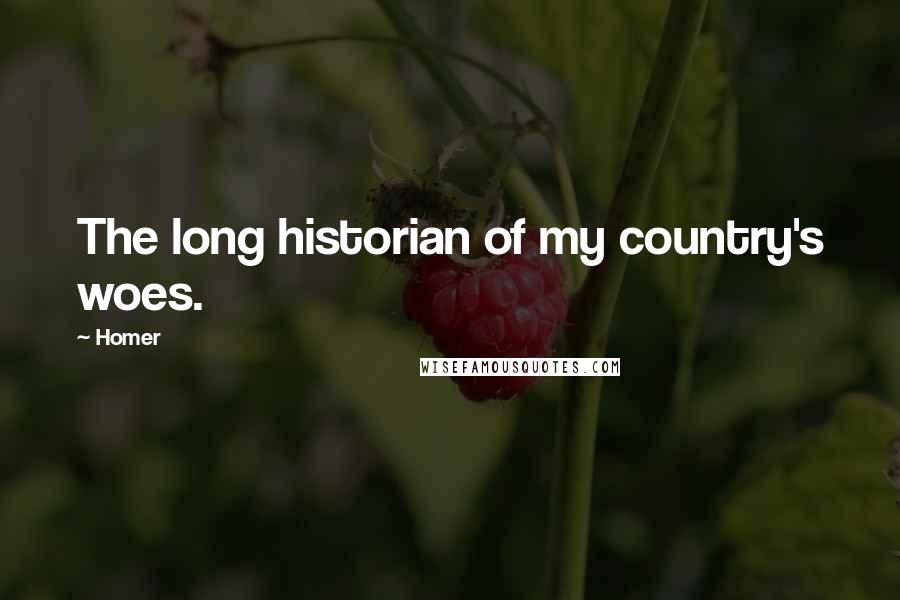 Homer Quotes: The long historian of my country's woes.