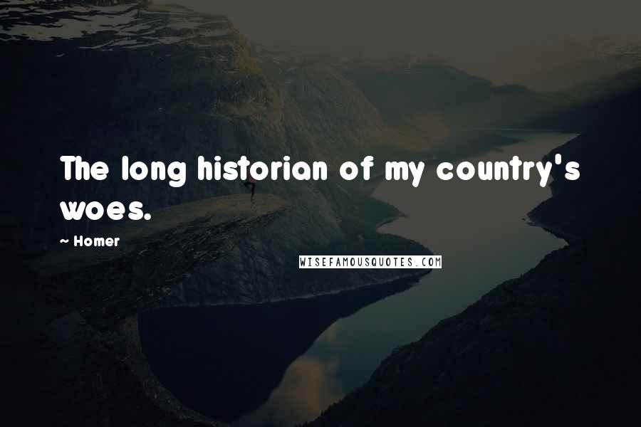 Homer Quotes: The long historian of my country's woes.