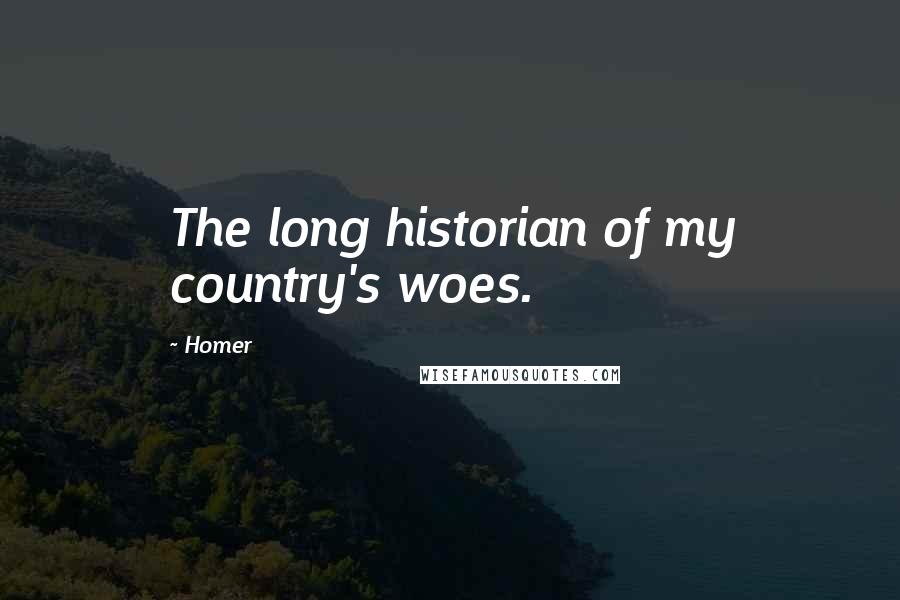 Homer Quotes: The long historian of my country's woes.