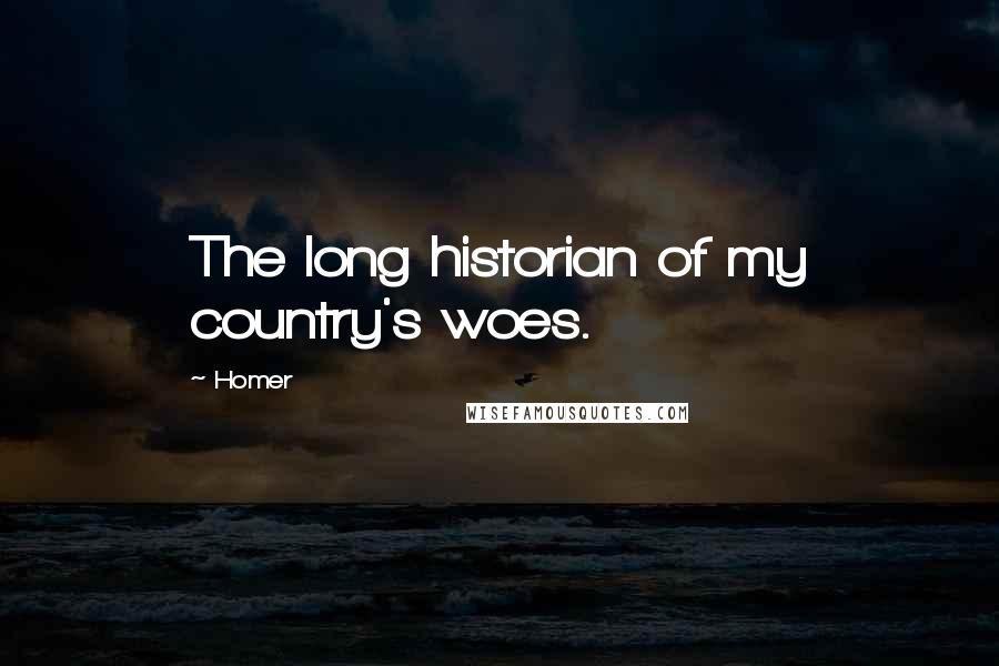 Homer Quotes: The long historian of my country's woes.
