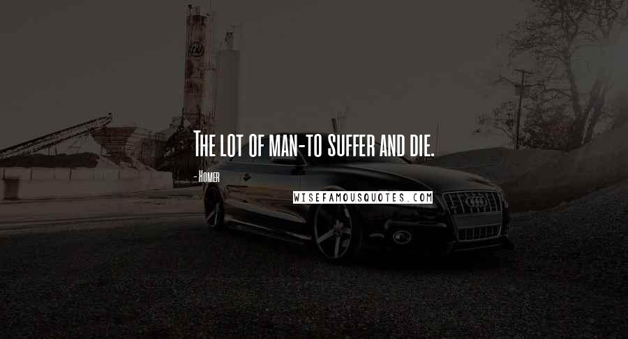 Homer Quotes: The lot of man-to suffer and die.