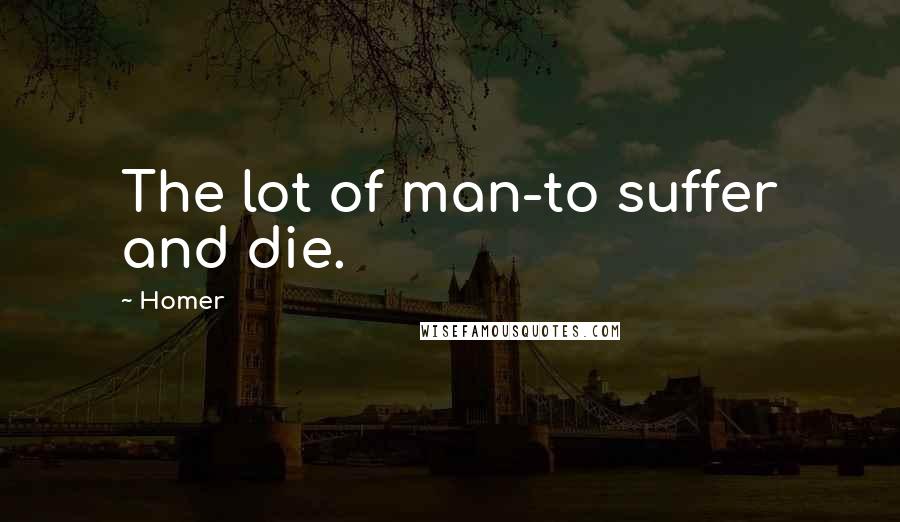 Homer Quotes: The lot of man-to suffer and die.