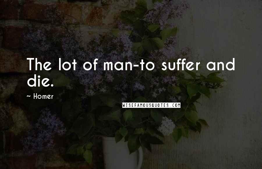 Homer Quotes: The lot of man-to suffer and die.