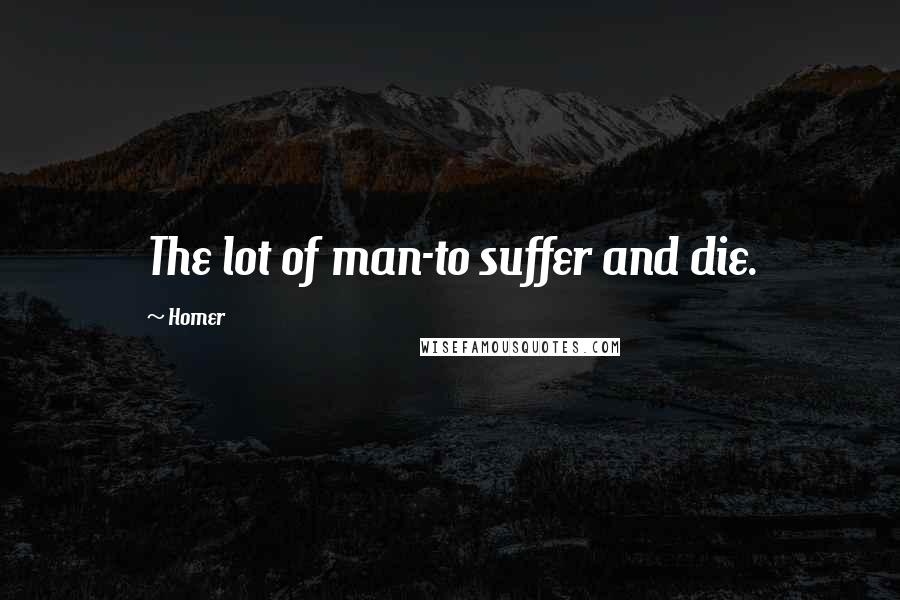 Homer Quotes: The lot of man-to suffer and die.