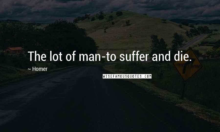 Homer Quotes: The lot of man-to suffer and die.