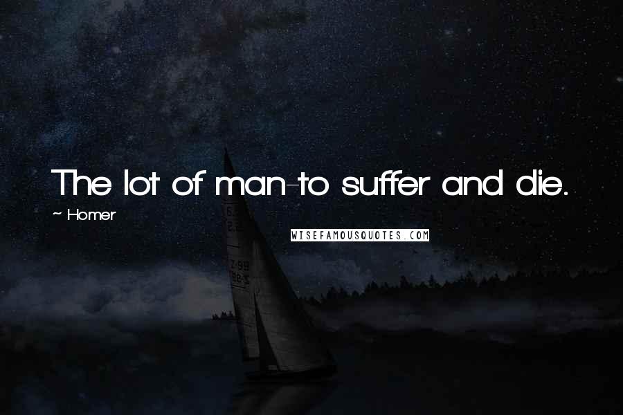 Homer Quotes: The lot of man-to suffer and die.