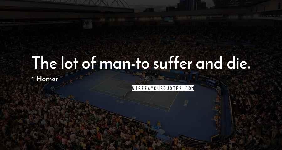 Homer Quotes: The lot of man-to suffer and die.