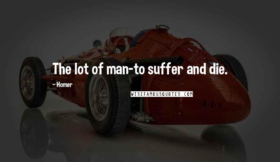 Homer Quotes: The lot of man-to suffer and die.