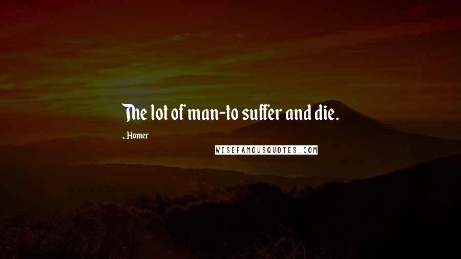 Homer Quotes: The lot of man-to suffer and die.