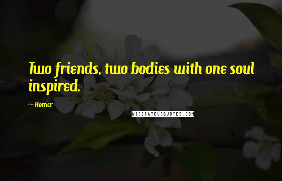 Homer Quotes: Two friends, two bodies with one soul inspired.