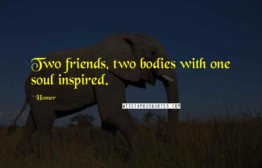 Homer Quotes: Two friends, two bodies with one soul inspired.
