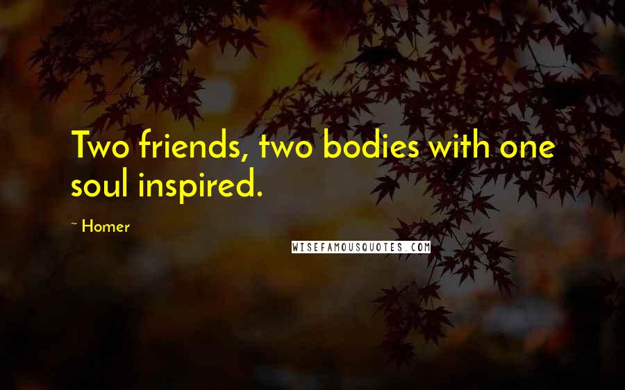 Homer Quotes: Two friends, two bodies with one soul inspired.
