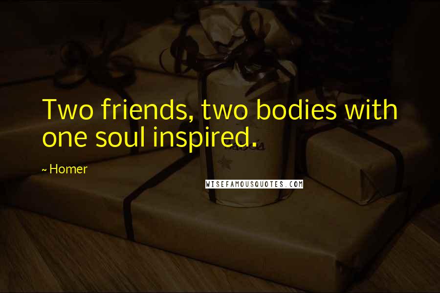 Homer Quotes: Two friends, two bodies with one soul inspired.