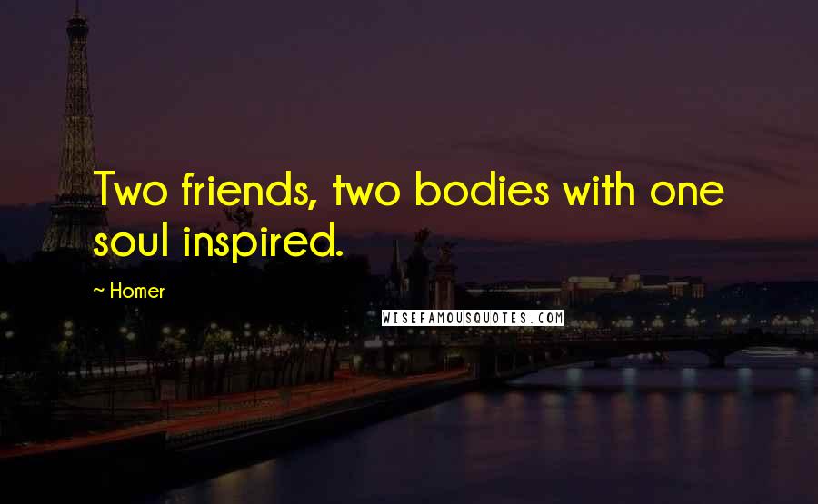 Homer Quotes: Two friends, two bodies with one soul inspired.